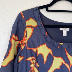 Anne Taylor LOFT Blue, Green & Orange Tunic Dress